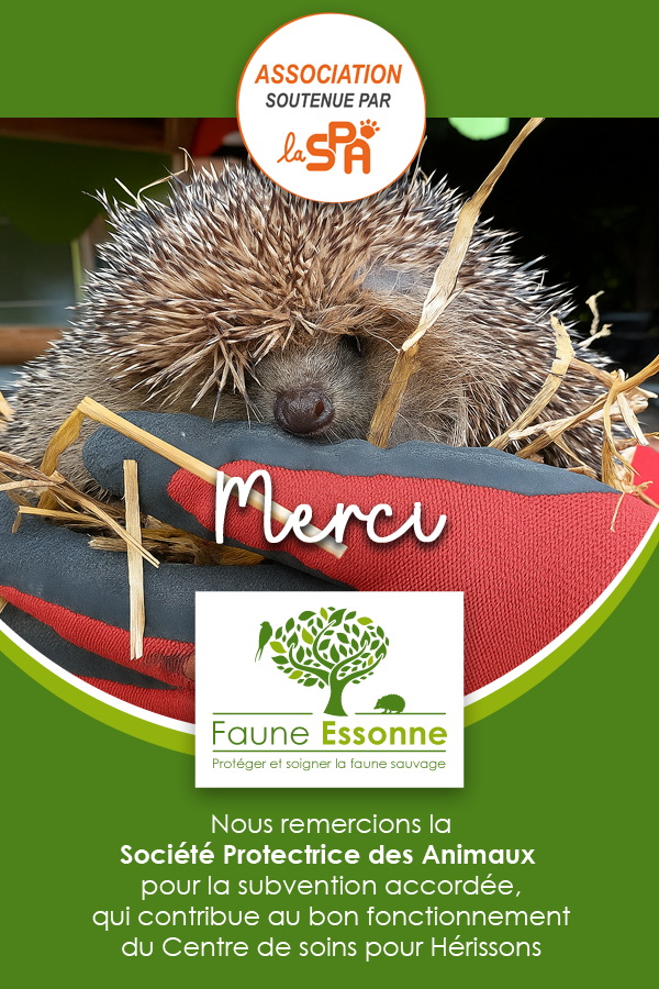 Soutien de l'association Faune essonne par la Société Protectrice des Animaux