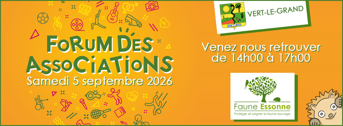 Faune Essonne vous donne rendez-vous au Forum des associations de Vert-le-Grand